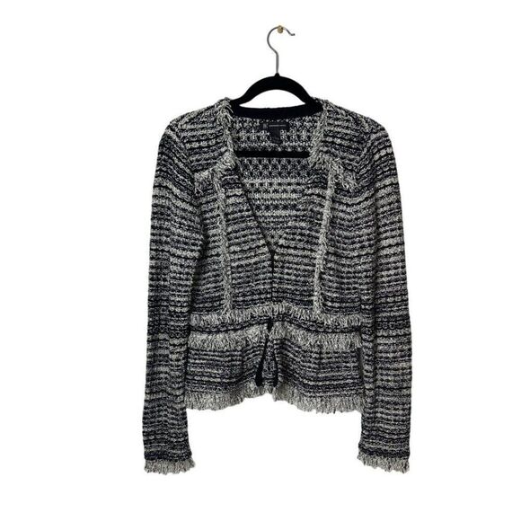 INC International Concepts Fringed Peplum Knit Women’s Blazer Size Large - Picture 2 of 6